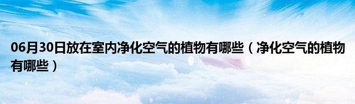 06月30日放在室内净化空气的植物有哪些（净化空气的植物有哪些）