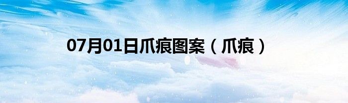 07月01日爪痕图案（爪痕）