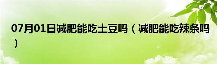 07月01日减肥能吃土豆吗（减肥能吃辣条吗）