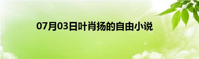 07月03日叶肖扬的自由小说