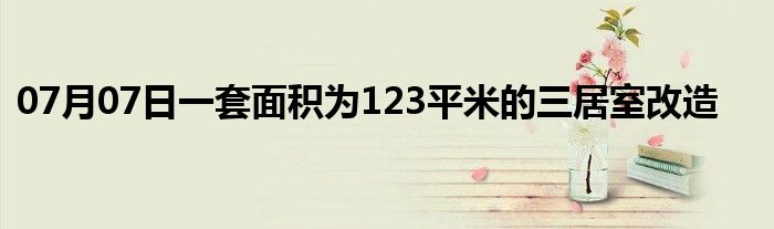 07月07日一套面积为123平米的三居室改造