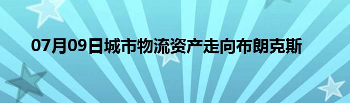 07月09日城市物流资产走向布朗克斯