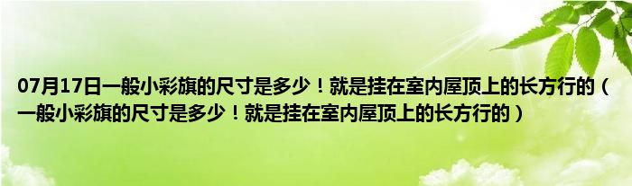 07月17日一般小彩旗的尺寸是多少！就是挂在室内屋顶上的长方行的（一般小彩旗的尺寸是多少！就是挂在室内屋顶上的长方行的）