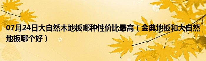 07月24日大自然木地板哪种性价比最高（金典地板和大自然地板哪个好）