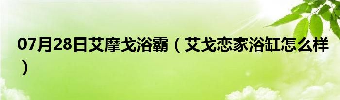 07月28日艾摩戈浴霸（艾戈恋家浴缸怎么样）