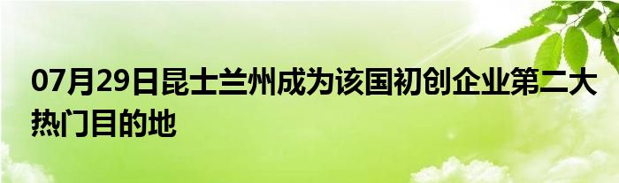 07月29日昆士兰州成为该国初创企业第二大热门目的地