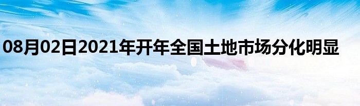 08月02日2021年开年全国土地市场分化明显