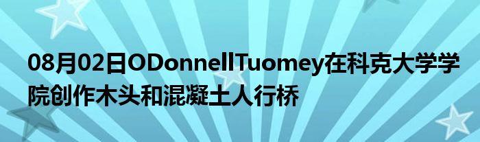 08月02日ODonnellTuomey在科克大学学院创作木头和混凝土人行桥