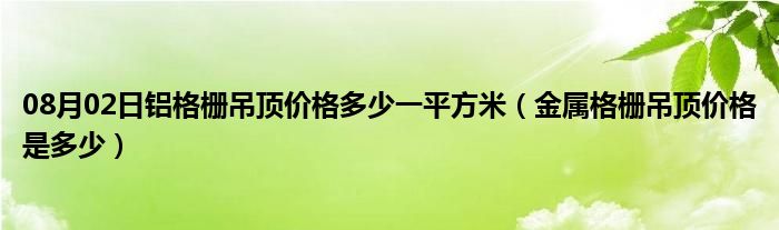 08月02日铝格栅吊顶价格多少一平方米（金属格栅吊顶价格是多少）