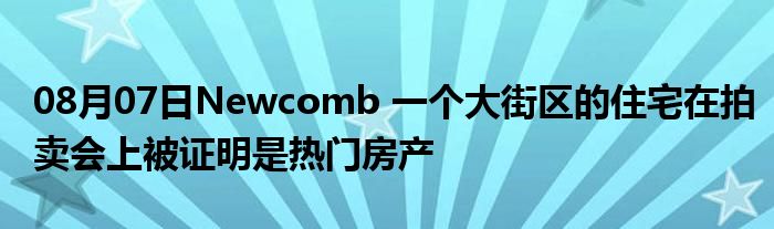 08月07日Newcomb 一个大街区的住宅在拍卖会上被证明是热门房产