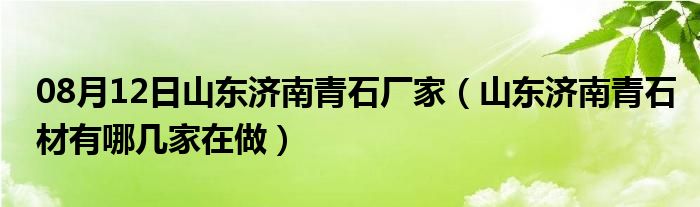 08月12日山东济南青石厂家（山东济南青石材有哪几家在做）