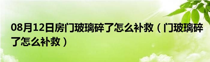 08月12日房门玻璃碎了怎么补救（门玻璃碎了怎么补救）