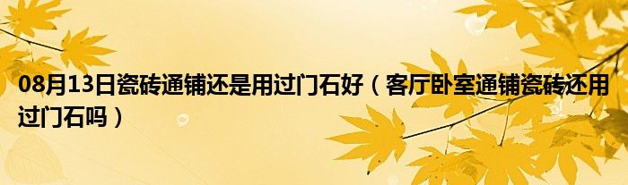 08月13日瓷砖通铺还是用过门石好（客厅卧室通铺瓷砖还用过门石吗）