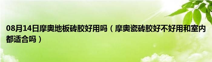 08月14日摩奥地板砖胶好用吗（摩奥瓷砖胶好不好用和室内都适合吗）