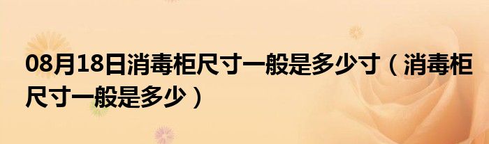 08月18日消毒柜尺寸一般是多少寸（消毒柜尺寸一般是多少）