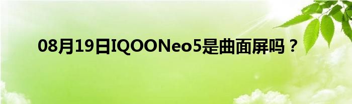 08月19日IQOONeo5是曲面屏吗？