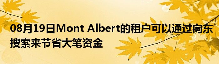 08月19日Mont Albert的租户可以通过向东搜索来节省大笔资金