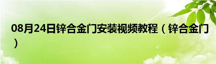 08月24日锌合金门安装视频教程（锌合金门）