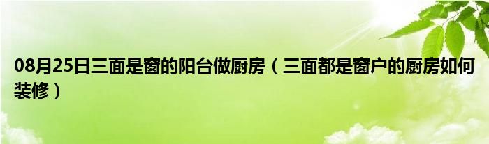 08月25日三面是窗的阳台做厨房（三面都是窗户的厨房如何装修）