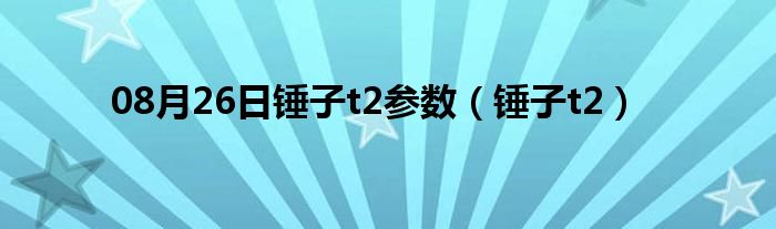 08月26日锤子t2参数（锤子t2）