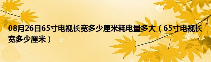 08月26日65寸电视长宽多少厘米耗电量多大（65寸电视长宽多少厘米）