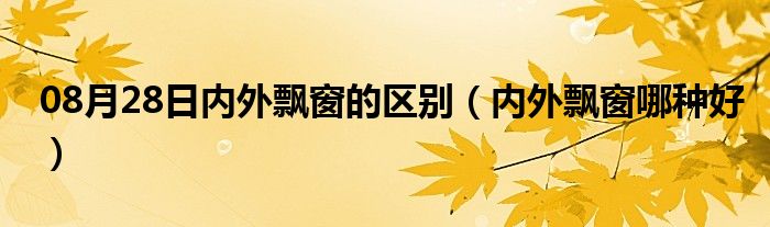 08月28日内外飘窗的区别（内外飘窗哪种好）