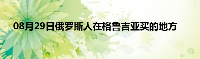 08月29日俄罗斯人在格鲁吉亚买的地方