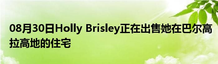 08月30日Holly Brisley正在出售她在巴尔高拉高地的住宅