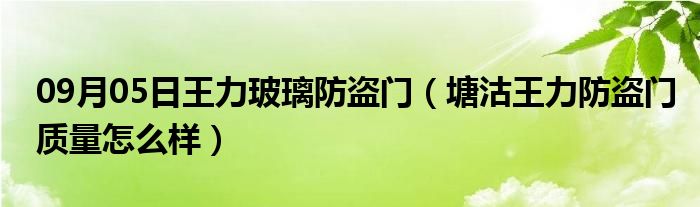 09月05日王力玻璃防盗门（塘沽王力防盗门质量怎么样）