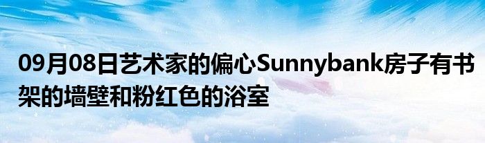 09月08日艺术家的偏心Sunnybank房子有书架的墙壁和粉红色的浴室