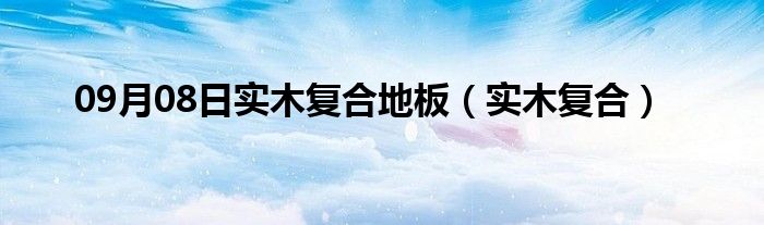 09月08日实木复合地板（实木复合）