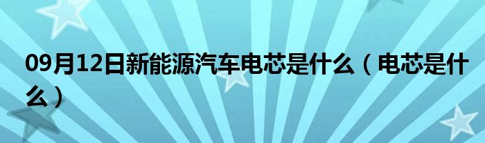 09月12日新能源汽车电芯是什么（电芯是什么）