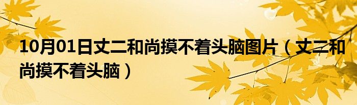 10月01日丈二和尚摸不着头脑图片（丈二和尚摸不着头脑）