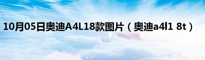 10月05日奥迪A4L18款图片（奥迪a4l1 8t）