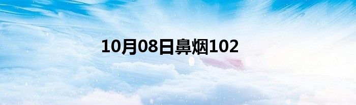 10月08日鼻烟102