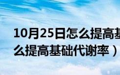 10月25日怎么提高基础代谢率降低体脂（怎么提高基础代谢率）