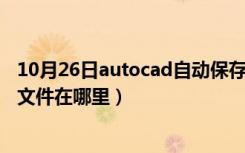 10月26日autocad自动保存的文件在哪里（cad自动保存的文件在哪里）