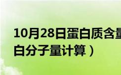 10月28日蛋白质含量测定的方法有哪些（蛋白分子量计算）