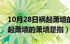 10月28日祸起萧墙的萧墙是指那种家具（祸起萧墙的萧墙是指）