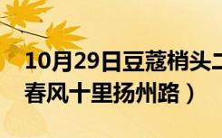 10月29日豆蔻梢头二月初,春风十里扬州路（春风十里扬州路）