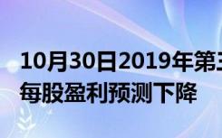 10月30日2019年第三季度美国中部公寓社区每股盈利预测下降