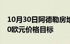 10月30日阿德勒房地产鉴于汇丰银行的21.00欧元价格目标