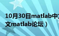 10月30日matlab中文论坛账号怎么激活（中文matlab论坛）