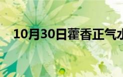 10月30日藿香正气水的功效与作用（藿）