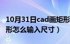 10月31日cad画矩形怎么输入长宽（cad画矩形怎么输入尺寸）