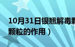 10月31日银翘解毒颗粒作用机制（银翘解毒颗粒的作用）