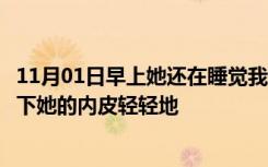 11月01日早上她还在睡觉我慢慢掀开她的被子小心翼翼地脱下她的内皮轻轻地