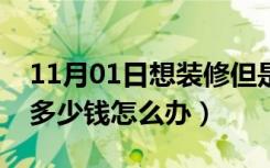 11月01日想装修但是没钱怎么办（想装修没多少钱怎么办）