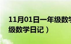 11月01日一年级数学日记100字左右（一年级数学日记）